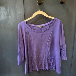 womens tops and blouses, Size PS, Eileen Fisher, Purple 3/4 length sleeve
